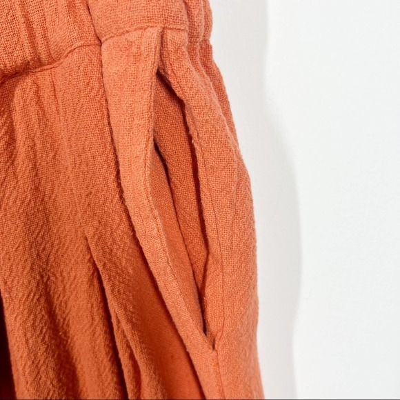 Urban Outfitters Cotton UO Bennie Paperbag Wide-Leg Pant in Orange Large - Picture 11 of 15